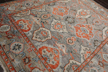 8' x9' 9'' LoomBloom Muted Turkish Oushak Hand Knotted Wool Area Rug Gray, Burnt Orange Color 8x10 - Oriental Rug Of Houston