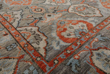 8' x9' 9'' LoomBloom Muted Turkish Oushak Hand Knotted Wool Area Rug Gray, Burnt Orange Color 8x10 - Oriental Rug Of Houston