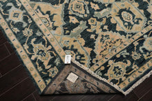 8x10 Teal, Pale Peach LoomBloom Muted Turkish Oushak Hand Knotted Wool Oriental Area Rug - Oriental Rug Of Houston