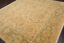 8'9" x 8'11" Square Hand Knotted 100% Wool Peshawar Oriental Area Rug Beige - Oriental Rug Of Houston