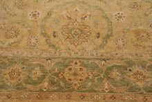 8'9" x 8'11" Square Hand Knotted 100% Wool Peshawar Oriental Area Rug Beige - Oriental Rug Of Houston