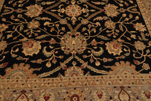 8'8" x 8'8" Square Hand Knotted 100% Wool Peshawar Oriental Area Rug Black