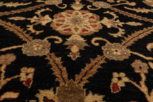 8'8" x 8'8" Square Hand Knotted 100% Wool Peshawar Oriental Area Rug Black - Oriental Rug Of Houston