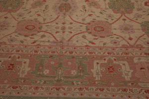 12'2''x16'2'' Hand Knotted 100% Wool Traditional Oriental Area Rug Beige, Rose Color - Oriental Rug Of Houston