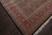 11' 6''x14' 9'' Palace Hand Knotted 100% Wool Bidjar Traditional Oriental Area Rug Black, Rose Color - Oriental Rug Of Houston