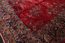 14'x24'11" Burgundy Vintage Saroukk Palace Hand Knotted 100% Wool Oriental Area Rug - Oriental Rug Of Houston