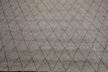 9x12 Berber Handmade 100% Wool Traditional Area Rug Modern Ash Gray - Oriental Rug Of Houston