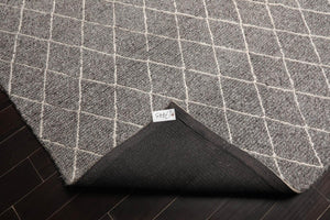 10'3" x 14'1" Berber Handmade 100% Wool Traditional Area Rug Modern Ash Gray - Oriental Rug Of Houston