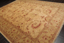10'1" x 13'9" Hand Knotted 100% Wool Traditional Oushak Oriental Area Rug Tan