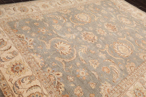 8'10" x 11'10" Hand Knotted Wool Peshawar Traditional Oriental Area Rug Gray - Oriental Rug Of Houston