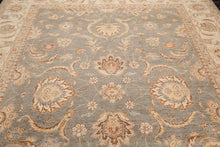 8'10" x 11'10" Hand Knotted Wool Peshawar Traditional Oriental Area Rug Gray