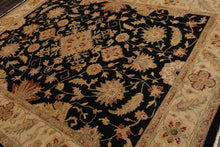 7'11'' x 10' Hand Knotted Wool Oushak Traditional Oriental Area Rug Black - Oriental Rug Of Houston