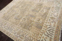 8'x10' Hand Knotted Muted Turkish Oushak 100% Wool Traditional Oriental Area Rug Moss, Beige Color - Oriental Rug Of Houston