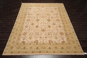 9'1'' x 11'10'' Hand Knotted 100% Wool Peshawar 200 KPSI Oriental Area Rug Beige - Oriental Rug Of Houston