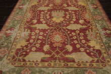8'x10' Hand Knotted Arts & Crafts 100% Wool Muted William Morris Traditional Oriental Area Rug Rusty Red, Green Color - Oriental Rug Of Houston