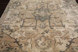 Multi Sizes Beige, Tan Hand Knotted Muted Turkish Oushak 100% Wool Arts and Craft Traditional Oriental Area Rug