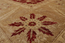 9' x 11'10'' Hand Knotted Wool Peshawar Traditional Oriental Area Rug Rusty Red
