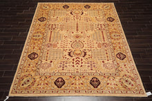 8'2" x 10'6" Hand Knotted 100% Wool Peshawar Traditional Oriental Area Rug Gold