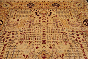 8'2" x 10'6" Hand Knotted 100% Wool Peshawar Traditional Oriental Area Rug Gold - Oriental Rug Of Houston