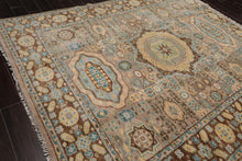 8'x10 Hand Knotted Muted Turkish Oushak 100% Wool Traditional Oriental Area Rug Taupe, Teal Color - Oriental Rug Of Houston
