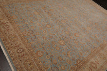 9'1" x 12'4" Hand Knotted Wool Traditional Agra 250 KPSI Oriental Area Rug Blue - Oriental Rug Of Houston