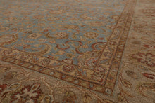 9'1" x 12'4" Hand Knotted Wool Traditional Agra 250 KPSI Oriental Area Rug Blue