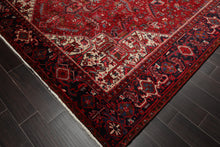 9'1" x 13'2" Masterpiece Hand Knotted Wool Authentic Herizz Oriental Area Rug Red with Orange Undertones - Oriental Rug Of Houston