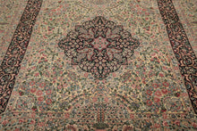 8'1"x 10'3" Hand Knotted Wool PakPersian 300 KPSI Area Rug Ivory Black Aqua - Oriental Rug Of Houston