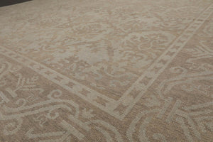 9'3" x 12'4" Hand Knotted 100% Wool Designer Oushak Area Rug Tone on Tone Gray - Oriental Rug Of Houston