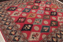 8'2"x 9'10" Hand Knotted Wool & Silk PakPersian 16/18 300 KPSI Oriental Area Rug Pink