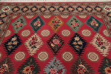 8'2"x 9'10" Hand Knotted Wool & Silk PakPersian 16/18 300 KPSI Oriental Area Rug Pink