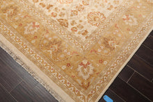 8'10'' x 12'5'' Hand Knotted Muted 100% Wool Peshawar Traditional Area Rug Beige