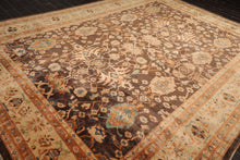 10'4" x 13'6" Hand Knotted Wool Silky Sheen Authentic Oushak Area Rug Brown