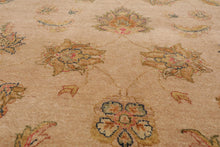 9' x 12' Hand Knotted Wool Agra 200 KPSI Traditional Oriental Area Rug Tan