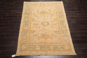 5' 9''x8' Hand Knotted Caucasian 100% Wool Traditional Oriental Area Rug Beige, Sage Color - Oriental Rug Of Houston