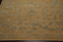 9x12 Tan Asmara French Aubusson Savonnerie Hand Knotted Wool Area Rug plush pile - Oriental Rug Of Houston