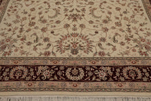 8'8"x11'8" Hand Knotted Wool & Silk Sino Persian Isphahan Oriental Area Rug Cream - Oriental Rug Of Houston