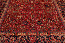 8'9"x11'2" Vintage Hand Knotted Wool Authentic Herizz geometric Floral Area Rug Rusty Red - Oriental Rug Of Houston