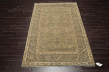 5'6" x 8'6'' Hand Knotted 100% Wool Caucasian Traditional Oriental Area Rug Champagne, Moss Color - Oriental Rug Of Houston