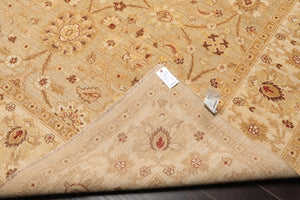 8'1" x 9'11'' Hand Knotted 100% Wool Peshawar Traditional Area Rug Gray Beige - Oriental Rug Of Houston