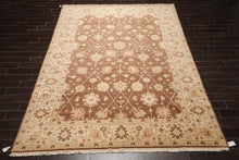 9x12 Hand Knotted 100% Wool Peshawar Traditional Oriental Area Rug Brown, Beige Color