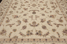 9' x 12' Hand Knotted Wool and silk Sino Persian Isphahan Oriental Area Rug Cream - Oriental Rug Of Houston