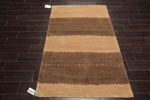 4' x 6' Hand Knotted Tibetan 100% Wool Tibetan Modern & Contemporary Oriental Area Rug Camel, Brown Color - Oriental Rug Of Houston
