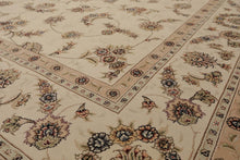 9' x 12' Hand Knotted Wool and silk Sino Persian Isphahan Oriental Area Rug Cream - Oriental Rug Of Houston