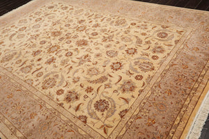 9'2"x12'4" Hand Knotted Wool 16/18 Pak Persian 300 KPSI Oriental Area Rug Ivory