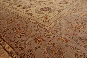 9'2"x12'4" Hand Knotted Wool 16/18 Pak Persian 300 KPSI Oriental Area Rug Ivory - Oriental Rug Of Houston