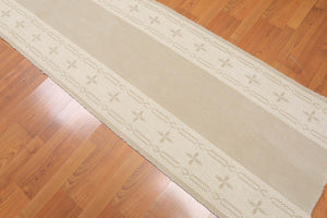 2'4" x 80' Art and Deco Style 100% Wool Oriental Area Rug XLL Runner Taupe - Oriental Rug Of Houston