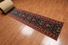 2' 3''x10' 4'' Navy Red Aqua, Brown, Green, Multi Color Machine Made Oriental Area Rug Wool Traditional Oriental Rug