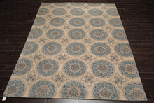 9' x 12' Handmade 100% Wool Patterned Transitional Oriental Area Rug Tan - Oriental Rug Of Houston