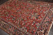 7'6"x 10'3" Hand knotted Antique Traditional Wool Oriental Area Rug Orangy Red - Oriental Rug Of Houston